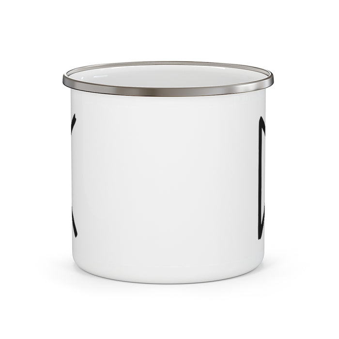 Perthro (Chance) Viking Rune Enamel Camping Mug Scandinavian Design Studio