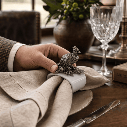Pheasant Stoneware Napkin Ring 4
