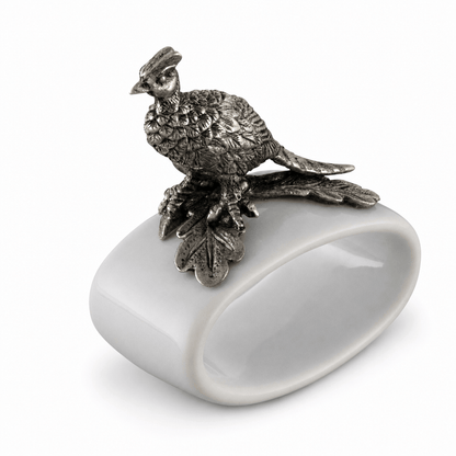 Pheasant Stoneware Napkin Ring 6