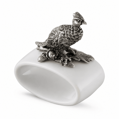 Pheasant Stoneware Napkin Ring 1