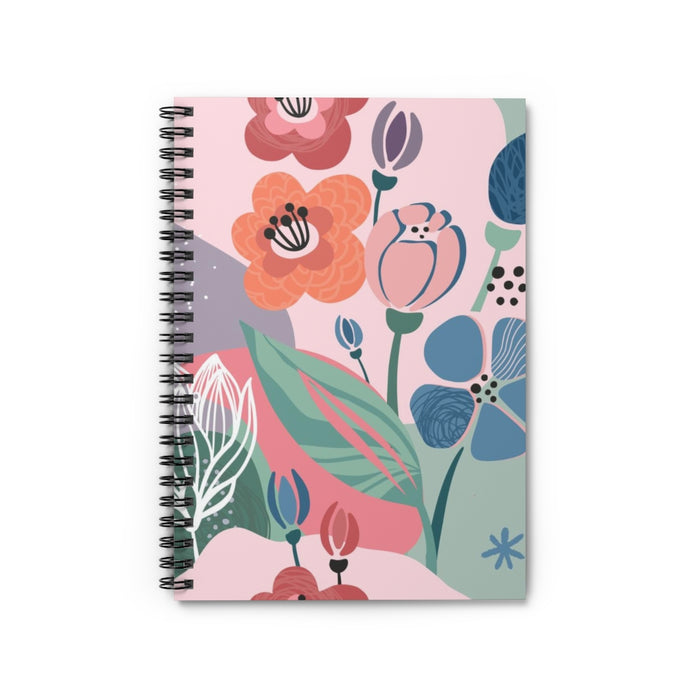 Pink Springtime Spiral Lined Notebook