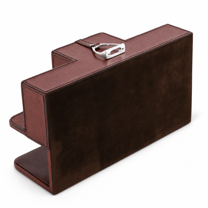 Premium Genuine Leather Stirrup Desk Organizer for Office 8