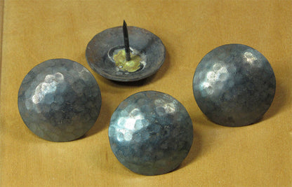 Premium Round Hammered Iron Clavos-Unfinished  1 1/4" diameter head - Wild West Hardware