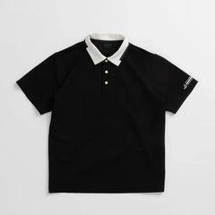 PRINT COLLOR ＆THREE-LINE H EMBROIDERY POLO