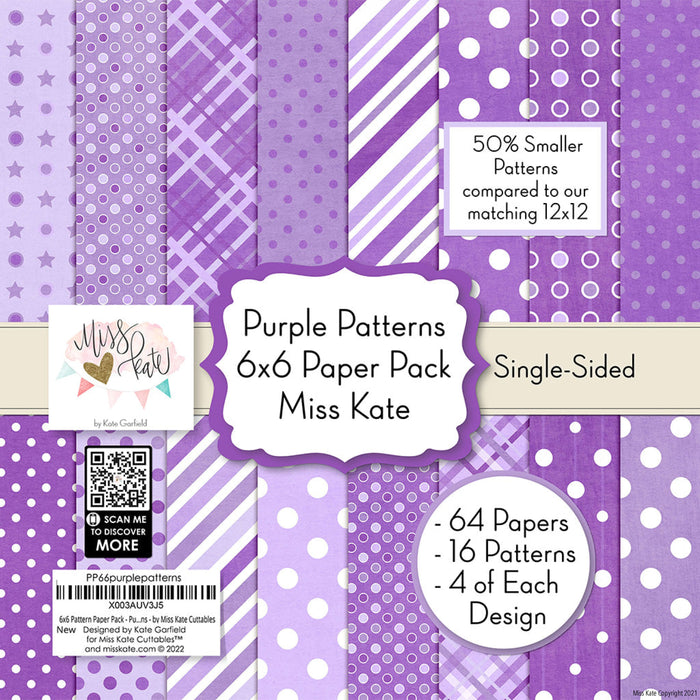 Purple Patterns - 6X6 Paper Pack (Ss)