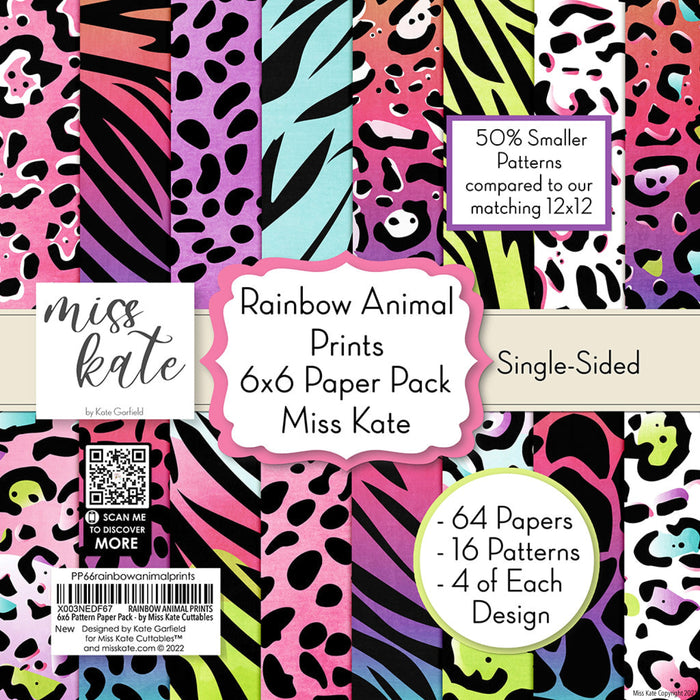 Rainbow Animal Prints - 6X6 Paper Pack (Ss)