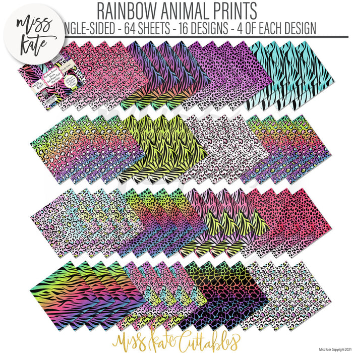 Rainbow Animal Prints - 6X6 Paper Pack (Ss)