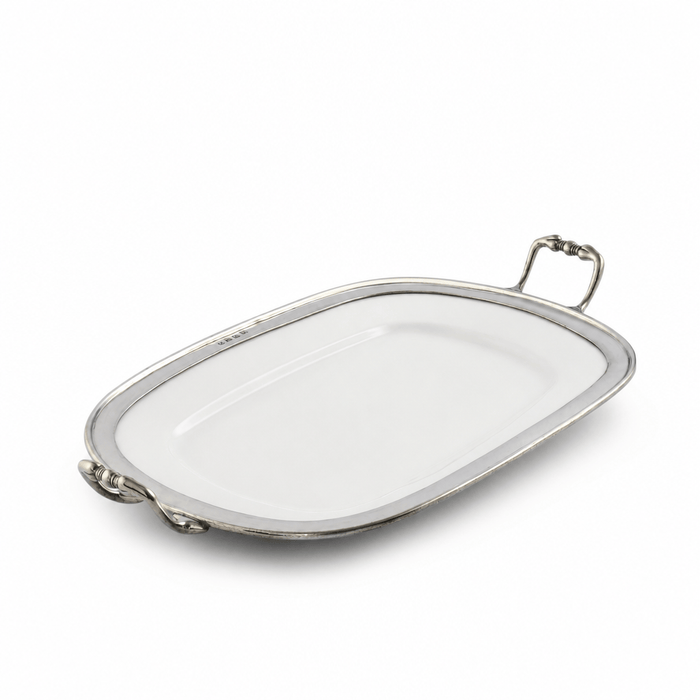 Rectangle Tray Porcelain with Handles 1
