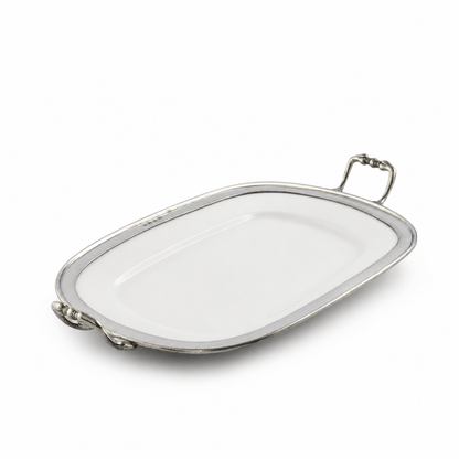 Rectangle Tray Porcelain with Handles 1