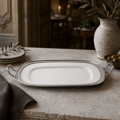 Rectangle Tray Porcelain with Handles 8