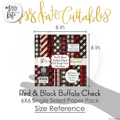 Red & Black Buffalo Check - 6X6 Paper Pack (Ss)