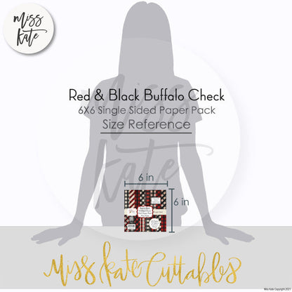 Red & Black Buffalo Check - 6X6 Paper Pack (Ss)
