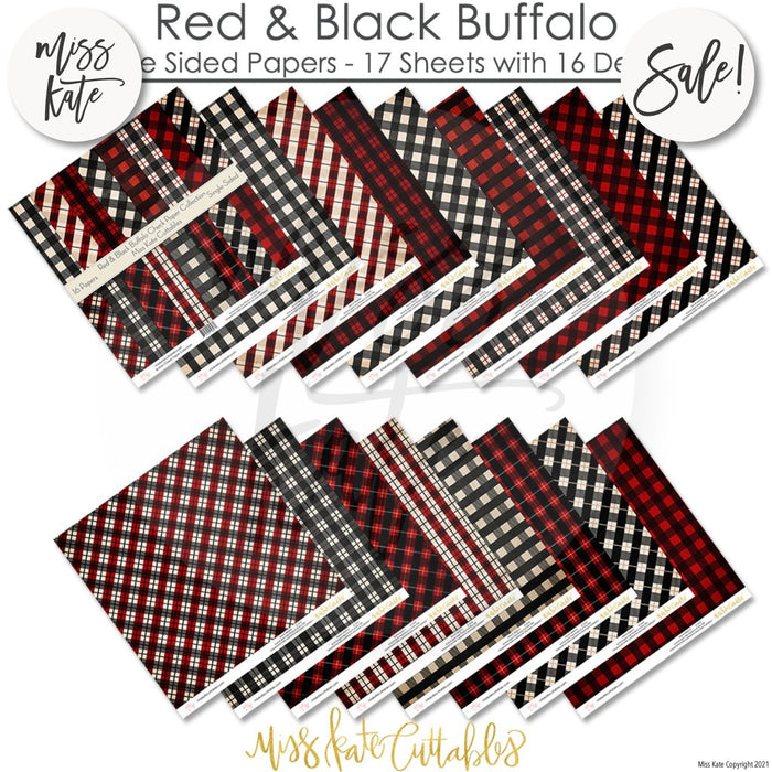 Red & Black Buffalo Check - Paper Pack 12X12 (Ss)