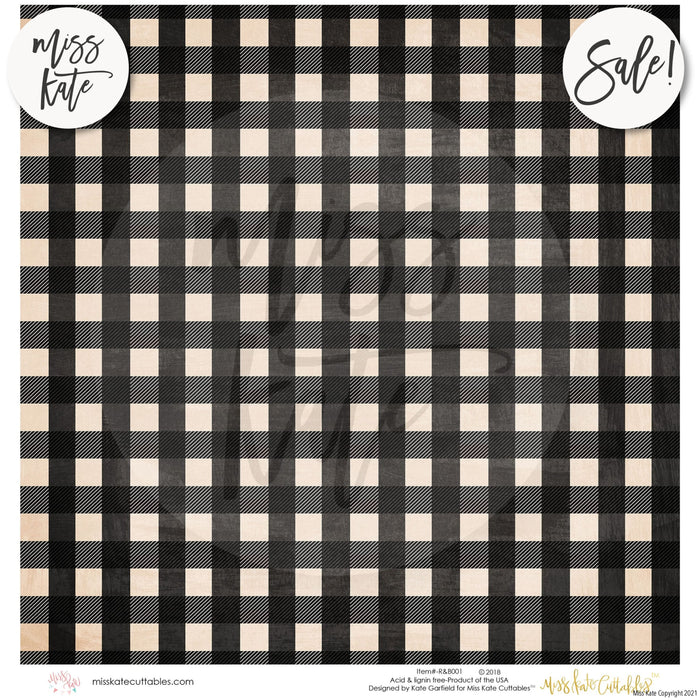 Red & Black Buffalo Check - Paper Pack 12X12 (Ss)