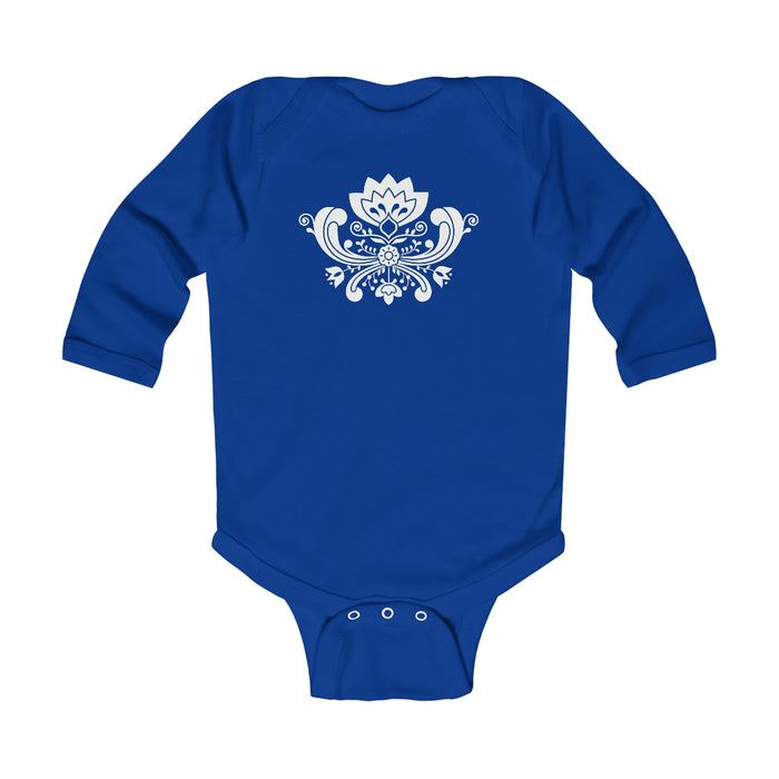 Rosemaling Long Sleeve Bodysuit Scandinavian Design Studio