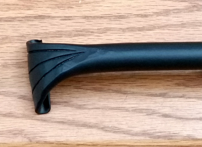 Rustic Cane Bolt "fish tail" handle  (includes flat strike plate) - Wild West Hardware