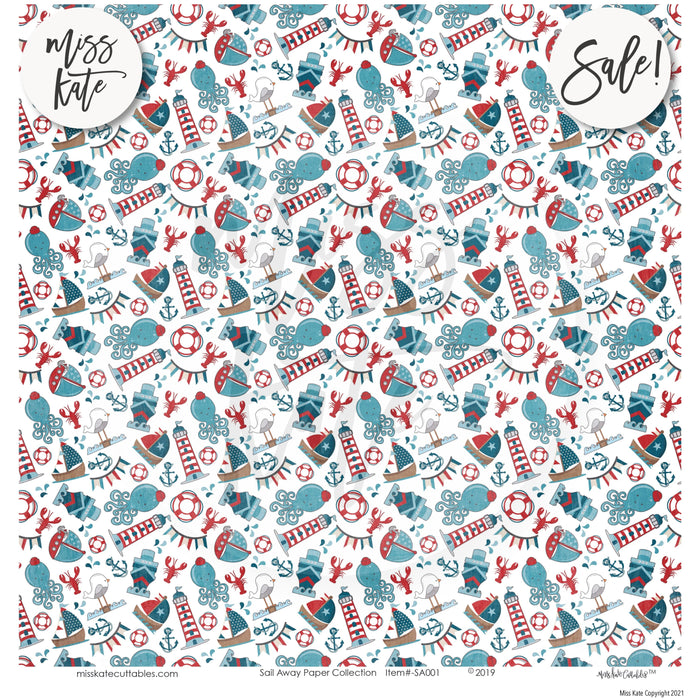 Sail Away - Paper & Sticker Kit 12X12 (Ds)