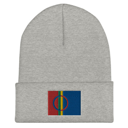 Sami Flag Embroidered Beanie Scandinavian Design Studio