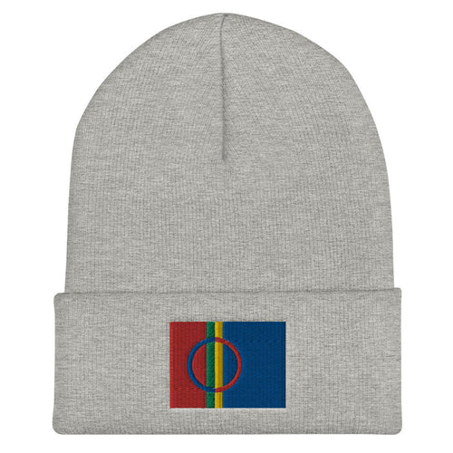 Sami Flag Embroidered Beanie Scandinavian Design Studio