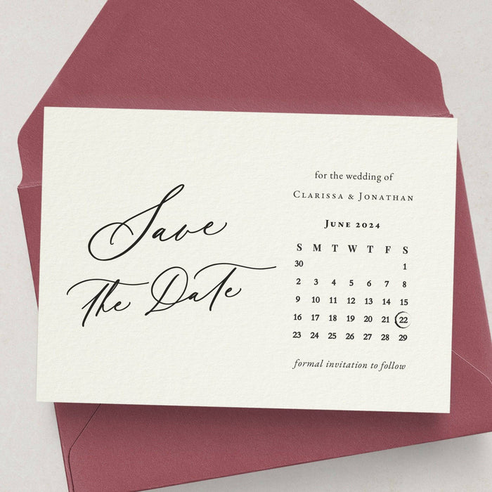 Save the Date with Calendar - XOXOKristen