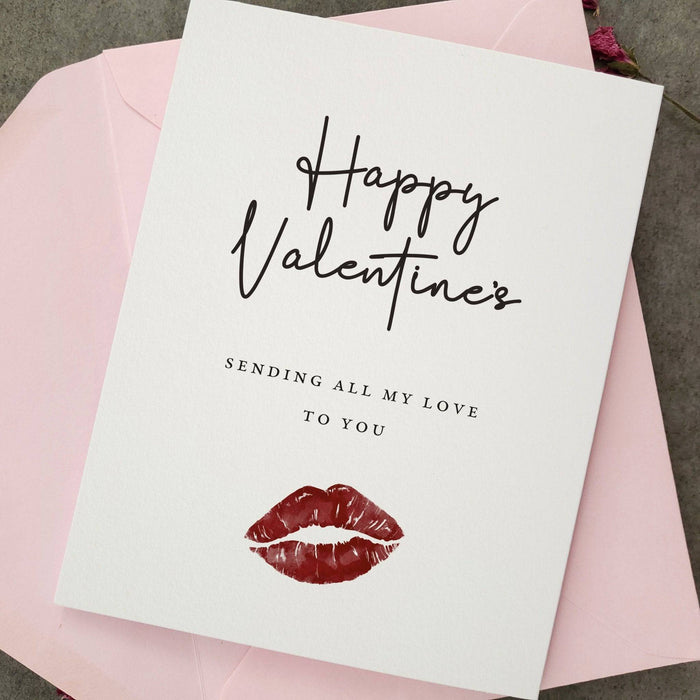 Sending all my love to you Valentine's Day Card - XOXOKristen
