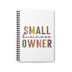 Small Business Owner Leopard Spiral Lined Notebook