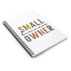 Small Business Owner Leopard Spiral Lined Notebook
