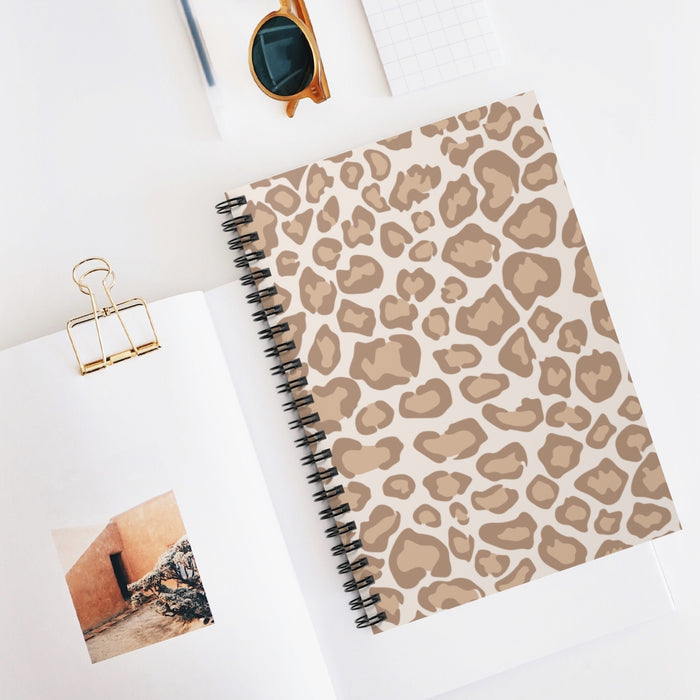 Soft Leopard Spiral Lined Notebook