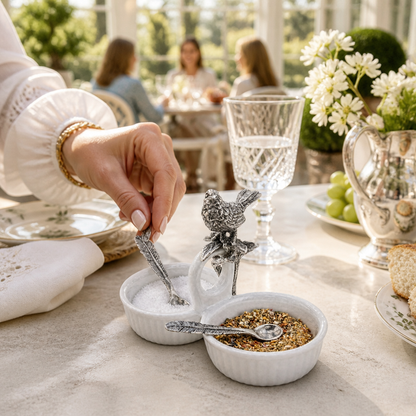 Song Bird Dbl Salt Cellar 4