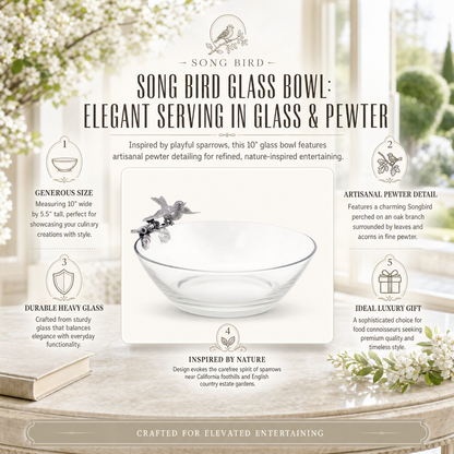 Song Bird Glass Bowl 6