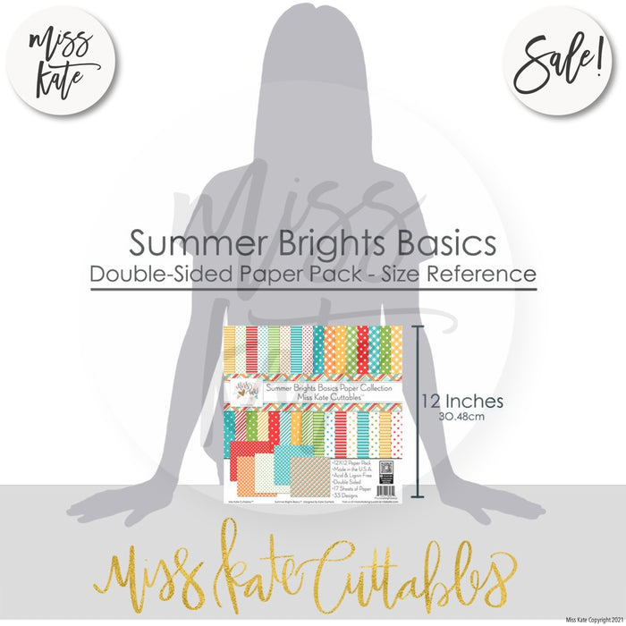 Summer Brights Basics - Double-Sided Paper Pack 12X12 (Ds)