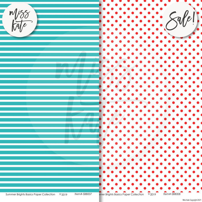 Summer Brights Basics - Double-Sided Paper Pack 12X12 (Ds)