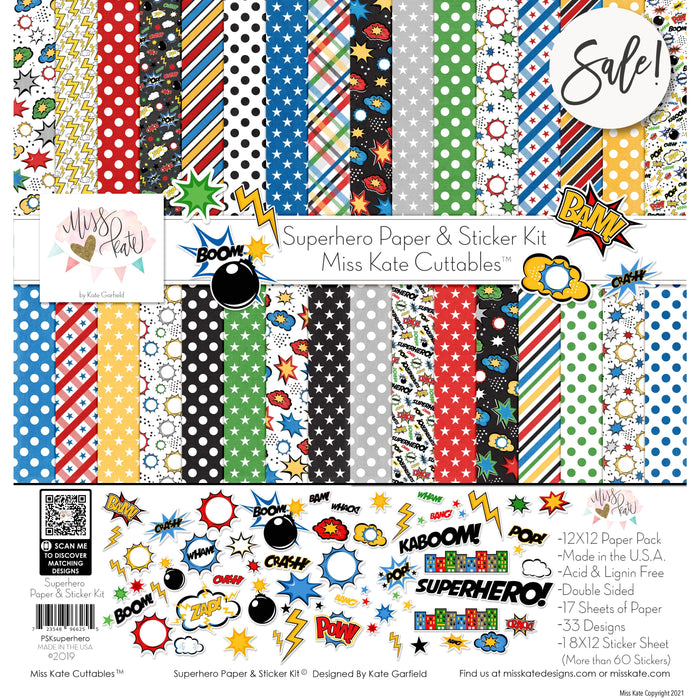 Superhero - Paper & Sticker Kit 12X12 (Ds)