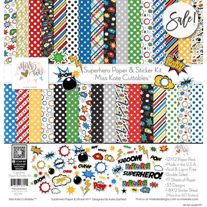 Superhero - Paper & Sticker Kit 12X12 (Ds)