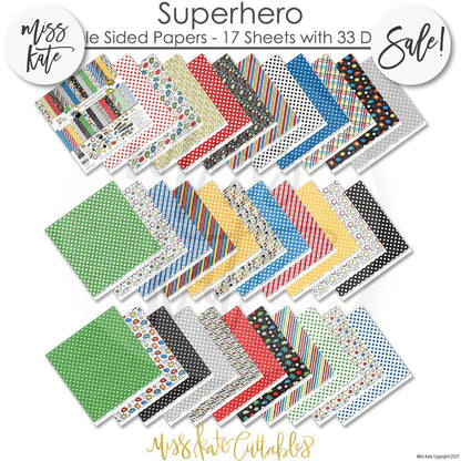 Superhero - Paper & Sticker Kit 12X12 (Ds)