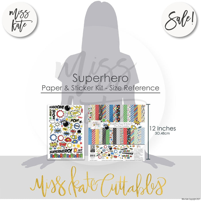 Superhero - Paper & Sticker Kit 12X12 (Ds)