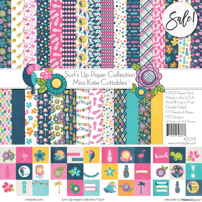 Surfs Up - Double-Sided Paper Pack 12X12 (Ds)