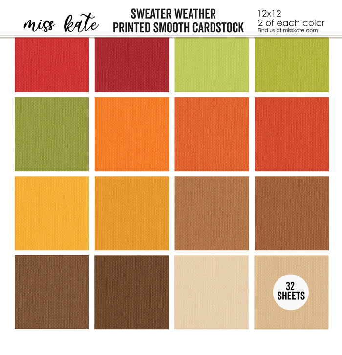 Sweater Weather-Printed Smooth Cardstock Single-Sided