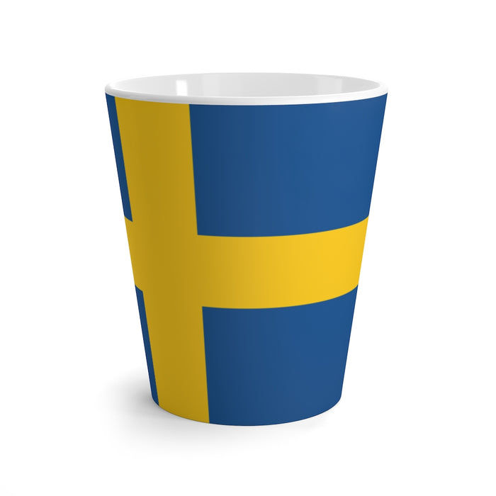 Swedish Flag Latte Mug Scandinavian Design Studio