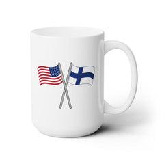 United States And Finland Crossed Flags Mug