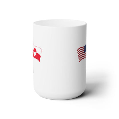 United States And Greenland Crossed Flags Mug