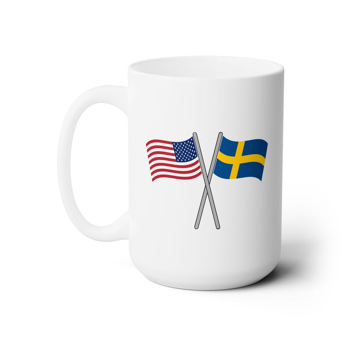 United States And Sweden Crossed Flags Mug
