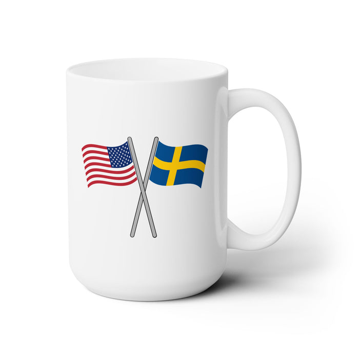 United States And Sweden Crossed Flags Mug