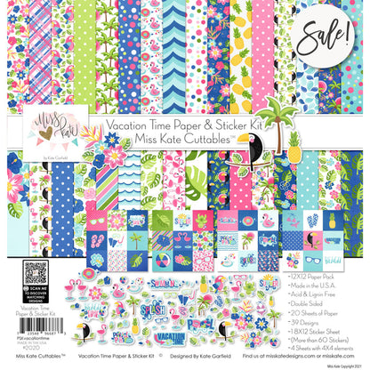 Vacation Time - Paper & Sticker Kit 12X12 (Ds)