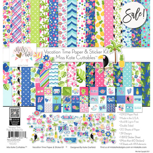 Vacation Time - Paper & Sticker Kit 12X12 (Ds)