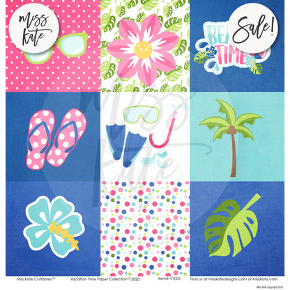 Vacation Time - Paper & Sticker Kit 12X12 (Ds)