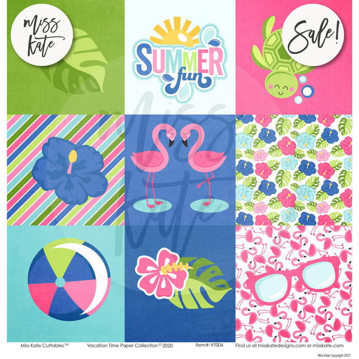 Vacation Time - Paper & Sticker Kit 12X12 (Ds)