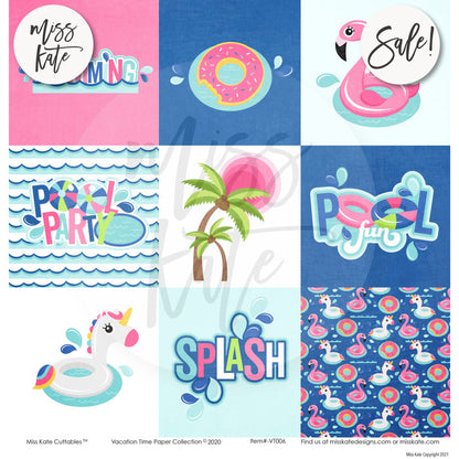 Vacation Time - Paper & Sticker Kit 12X12 (Ds)