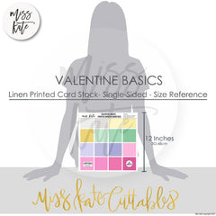 Valentine Basics - Linen Printed Smooth Cardstock Single-Sided