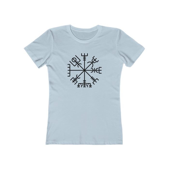 Viking Compass Women's Fit T-Shirt Solid Light Blue / S - Scandinavian Design Studio